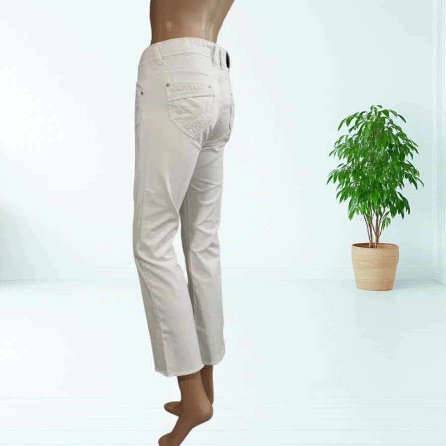 Kaporal model slam jeans - straight cropped cut - low waist - stretchy - impeccable white – photo 4